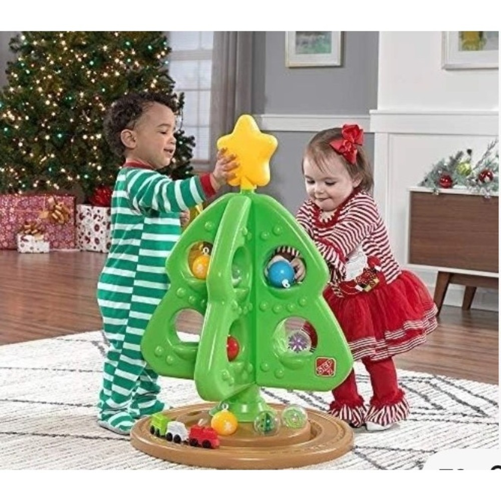 Step2 My First Christmas Tree Toddler Holiday Toy w/ Train Ornaments